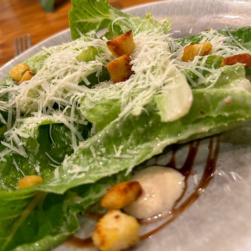 Caesar salad, from a past dinner in a villa in Guanacaste